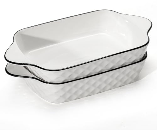 Baking Dishes set of 2,Ceramic Cereal Bowls set,Heart Shape,Salad Bowl Set,Serving Bowl for Soups, Fruit, Oven Dishes,Ceramic Bakeware (C)