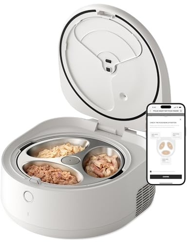 PETLIBRO Automatisk kattmatare våt mat med skål i rostfritt stål, kyld automatisk kattmatare med halvledarkylning, 3 färska måltider i 3 dagar, appstyrd husdjursmatautomat, lätt att rengöra
