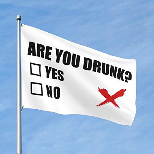 Lustige Windsäcke für den Außenbereich, Motiv: Man Cave You Drunk Flagge, Schlafsaal, 152 x 244 cm