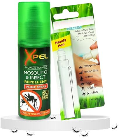 Mosquito Repellent & Insect Repellent Spray 70ml + AfterBite Relief Pen 14ml | Natural Bug Repellent & Anti Mosquito Spray | Ideal for Kids, Travel & Outdoor Protection