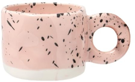 Jipersuo Tazza in ceramica con manico per caffè latte stampa moderna in porcellana fatta a mano in ceramica calda tazza coppia impugnatura tazza tazza in ceramica (13,7 x 7 cm)