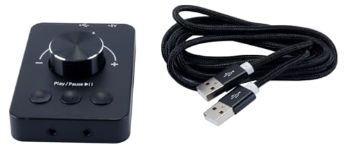 Gorise Contrôleur De Volume USB Pour Ordinateur, Transmetteur Audio BT5.1, Carte Son Externe, Adaptateur Pour Casque, Double Prise Casque 3,5 Mm, Type-C Et Play