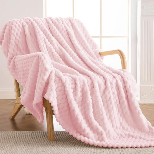 Vielit Kuscheldecke Flauschig 220x240 cm – Ultraweiche Fleecedecke für Couch & Sofa, Warme Wohn- & Kuscheldecke, Leichte Sofadecke, Gemütliche Couchdecke, Atmungsaktiv & Pflegeleicht Decke Pink