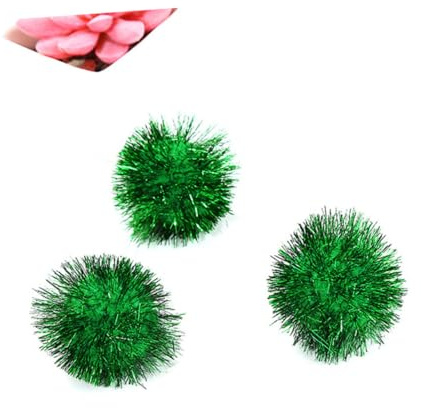 DECOMELODY Bunte Lametta Bälle 30 Stück Glitzer Kugeln Aus Beschichtetem Pompom Material Katzenspielzeug Für Indoor Spiele Und Training Kompatibel Mit Kätzchen Und Erwachsenen Katzen