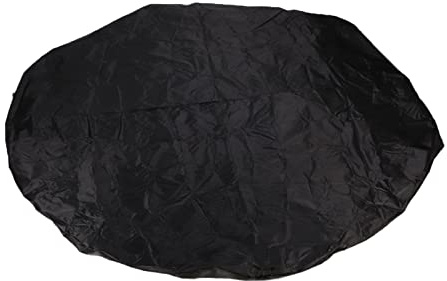 10 pies Black Oxford Tape Redonde Round Cover Cover de la piscina a prueba de polvo para la parrilla de barbacoa