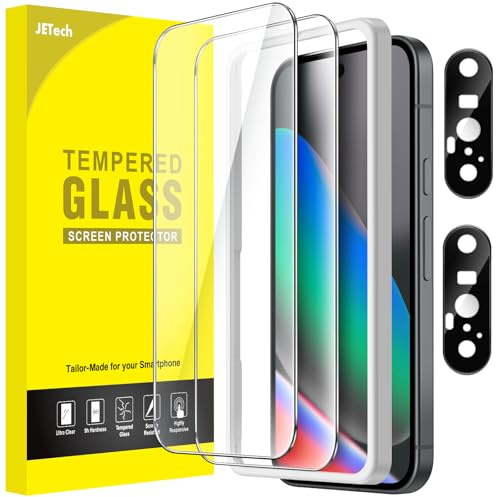 JETech Skärmskydd för Google Pixel 10 med Kameralinsskydd, Enkelt Installation Verktyg, Kompatibel Fingeravtryckslåsning, Härdat Glasfilm, HD Klar, 2-Pack Vardera
