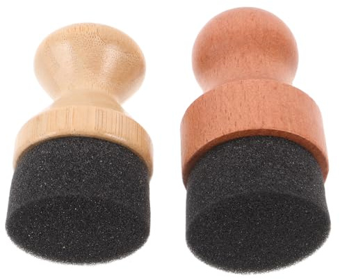 Mikinona 2 Pezzi Applicatore Olio e Cera per Taglieri con Testine Spugna Applicatore Minerale per Taglieri in Legno Bamboo e Utensili da Cucina Professionale Anticrepe