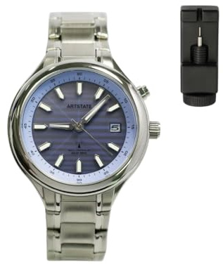 ARTSTATE AS3288A Solar Funk Quarz Herren Uhr Analog mit Edelstahl Armband
