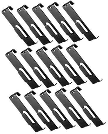 Levemolo 15 Ganchos de Pared para Rejilla de Metal Resistentes, Colgadores Prácticos para Paneles y Estantes, Gancho de Exhibición para Almacenamiento en Garaje, Cocina y Hogar, 15 Piezas