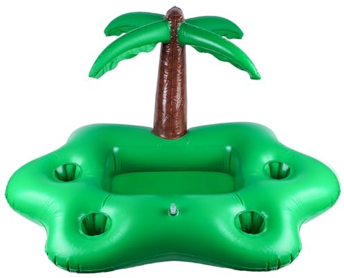 Wlicon Aufblasbare Palmen-Getränkekühler Aufblasbare Palmenkühler Pool-Palmen-Eiskübel für Schwimmbad Wasserpark Hawaiianische Themenparty Strand Sommer im Freien