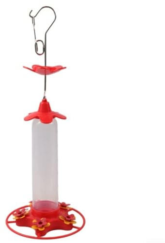 Comedero colgante para colibríes con 5 estaciones de alimentación, tanque transparente para monitoreo de néctar y diseño inteligente de abejas