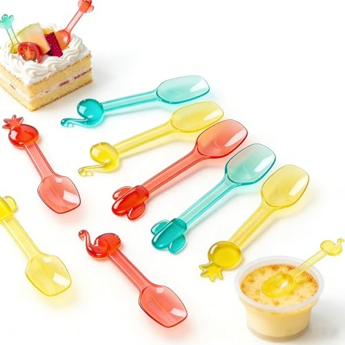 45 PCS Ice Cream Spoons, Colourful Mini Spoons, Spoons for Desserts, Suitable for Home Parties and Outdoor Events, Convenient for Daily Use and Professional Service