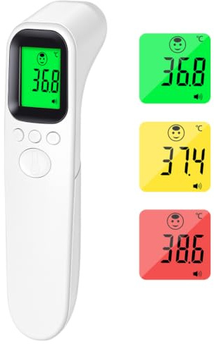 AOOSU Baby Thermometer, Digital Thermometer, Non Contact Infrared Temperature Measurement with Accurate Reading on LCD Screen, Suitable for Infants, Adults and Children