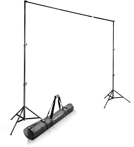 Walimex pro background system XXL 190-465cm - set de fondo profesional estable y grande para estudio y móvil, para fotografía video y pantalla verde, altura hasta 400cm