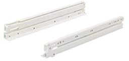 Hettich Rollenführung FR 6142, Stahl pulverbeschichtet weiß, 650 mm