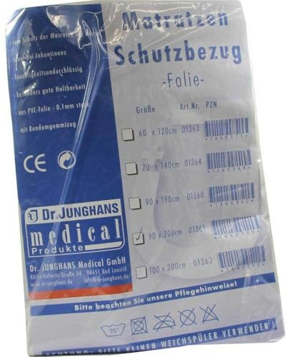 MATRATZEN SCHUTZBEZUG Folie 0,1 mm 90x200 cm weiß 1 St