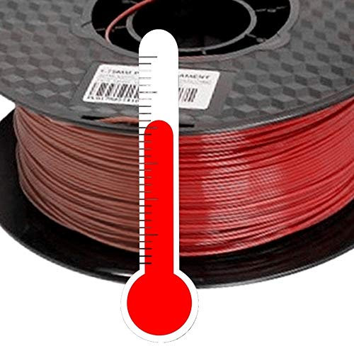 PLA 3D Drucker Filament 1,75mm Farbwechsel Temp. Kaffee zu Rot