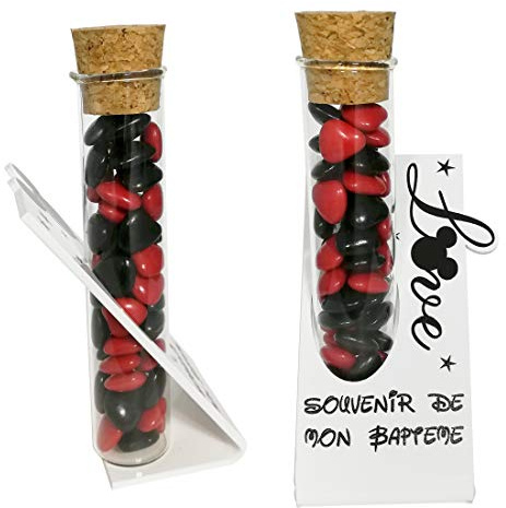 Soliflore Souvenir Baptême – Cadeau Baptême, Boite contenant à dragées – idéal pour une décoration de table thème Mickey Mouse minnie disney disneyland – existe modèle Parrain marraine