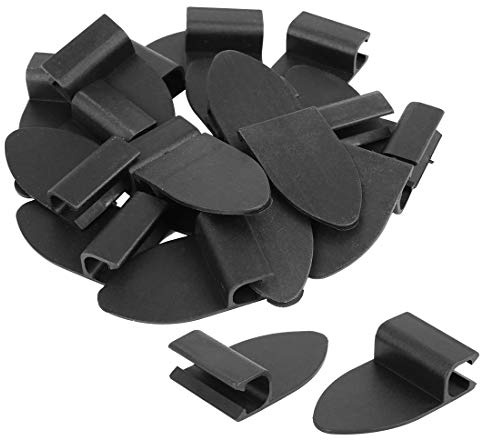 X AUTOHAUX Auto Fußmatten Klammern Schwarz 20 STK Anti-Rutsch | Kunststoff, 29,5 X 49mm, Für Alle Autos, Rutschhemmend, Einfache Montage