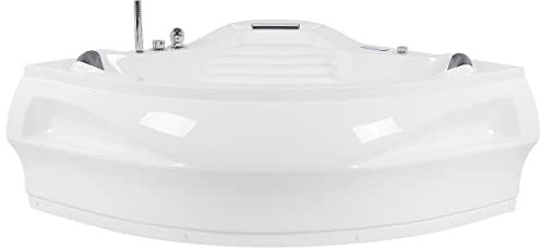 Vasca da Bagno in Acrilico Sanitario con Idromassaggio e Luci LED Bianca