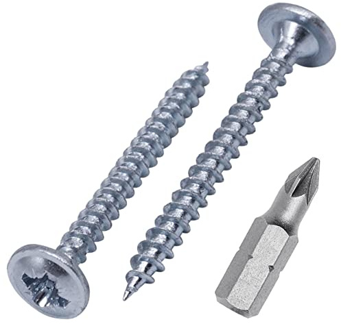 (250 Stück) Verzinkter Stahl 3,0 x 30 mm Holzschrauben Metallschrauben Modifizierter Halsspannkopf Selbstschneidend (250, 3,0 x 30 mm)