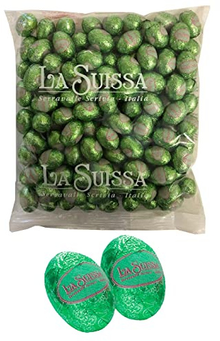 CIOCCOLATINI LA SUISSA OVETTI AL PISTACCHIO CIOCCOLATO FONDENTE BUSTA DA 1KG