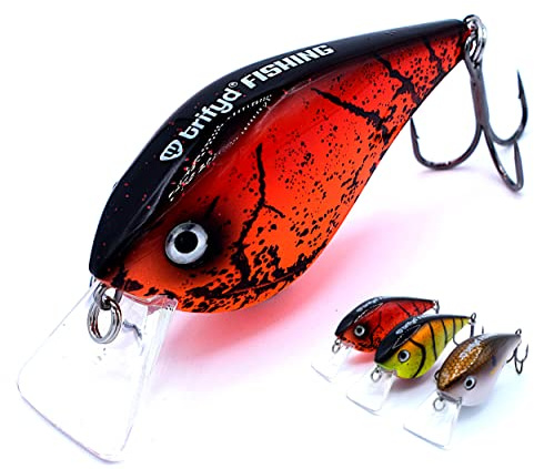 trifyd ® - Hecht wobbler Crankzilla 16g, 3 Stück mit Köderbox, Kunstköder für Hecht und Raubfischen