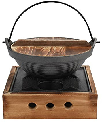 Campingkocher für Innenraum Spirituskocher Mit Topf Mini Camping Alkoholkocher Tragbarer Spiritusbrenner für Hot Pot Grillen Picknick,Big