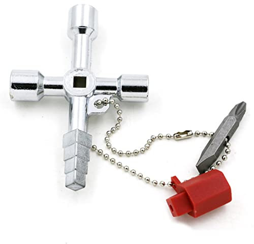 XPEX Chiave a Croce Universale - Chiave Quadrata per Contatori Acqua, Elettricità e Gas