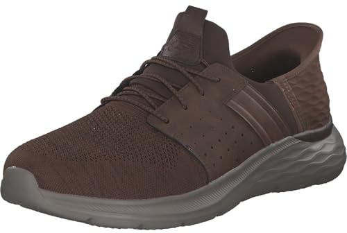 Skechers Men's Garner - Newick Hands Free Slip-in Men's Casual, Brown, 10, Medium, US