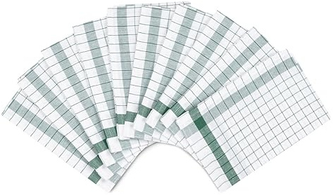 Ross - Exclusiv - 10 X Geschirrtücher - Baumwolle - Leinen - im Set (Grün)