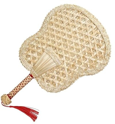 HUFFA Abanico De Paja De Trigo | Abanico De Totora Tejido A Mano | Abanico De Plátano | Ventilador Repelente De Mosquitos De Estilo Chino Portátil Tejido De Paja (Color : Color 2)