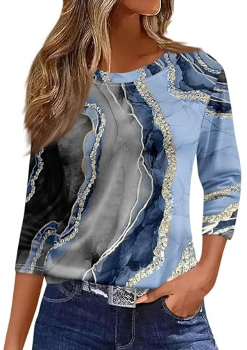 SCBFDI Caftano Donna Elegante Maglietta Donna Manica 3/4 Camicia Elegante Allattamento Donna Camicetta Donna Maglie+Estive+Donna Camicia Donna Invernale Camicia Balze Maglia Donna Viola 2XL