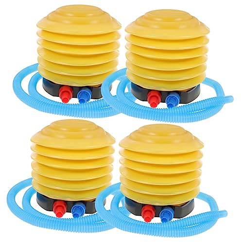 KOMBIUDA 4pcs Foot Pump for Camping Air Mattress Paddling Pool Inflator Portable Air Pump for Boys and Girls Adults