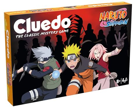 Winning Moves Naruto Cluedo es perfecto para 2 a 6 jugadores y es un gran regalo para los fans de 8 años en adelante. Entra en lugares como la Academia Ninja, Hokage Rock e Ichiraku Ramen Shop