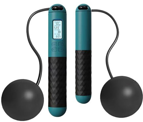 Skipping Rope With Counter | Weighted Gravities Ball Jump Rope | Wireless Skipping Rope For Adults Fitness | Digital Skipping Rope With Gravities Ball | At Home Workout Experience Equipment