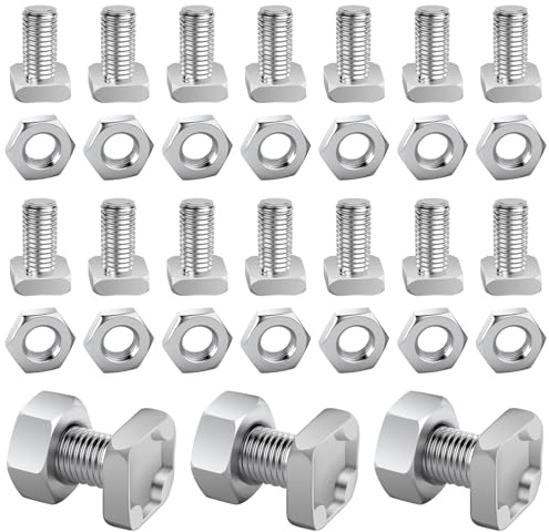 200pc Greenhouse Bolt & Nut Set with Square Head Bolts and Hex Nuts | Aluminium alloy, Rust-proof bolts and nuts, For garden, PVC pipe, shade cloth