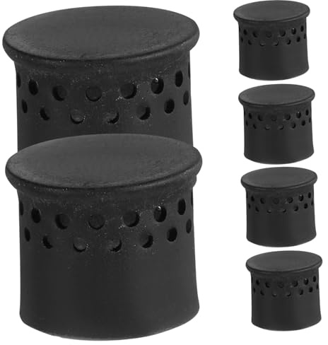 Cubierta para Estufa de Gas Núcleo de Llama 6 Piezas Cobre | Aleación de Cobre Negro, Distribución Uniforme de Llama, Recambio para Cocina y Buffet