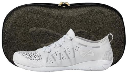 Nfinity Flyte Cheer Schuhe für Jugendmädchen – leistungsstarke, atmungsaktive Sneaker für Cheerleading, Tanz, Sporttraining, Performance White, 28 EU