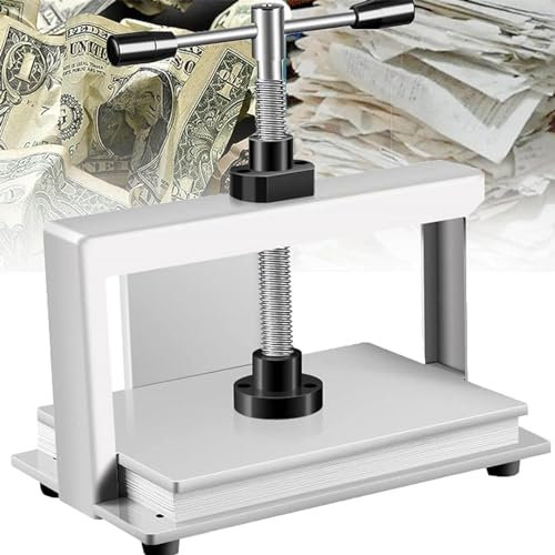 Bindemaschine, Buchbindepresse aus Stahl, manuelle Buchherstellung, A4/A3, schwere Presse, Buchbinder, Notizen, Rechnungen, Buchbinderpresse, Buchbindenotizen, manuelle Papierpresse mit Stahlrahmen