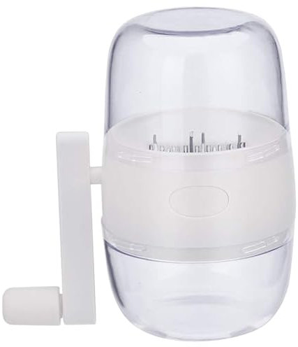 Nut Chopper, Manual Nut Grinder Hand Crank, Washable ABS and Stainless Steel Chopper for Dried Fruit Peanut Mash Garlic Grinding Device