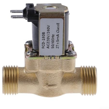 MeevrgR Brass Solenoid Valve, 220V Water Control, 1/2 Inch Port, Normally Closed Design, For Irrigation Systems, Aquariums