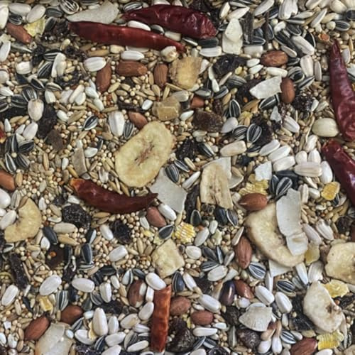 12.7kg Johnston & Jeff Premium Fruity Parakeet Mixture Parakeet Food with Fruits, Seeds & Grains | Ideal for Smaller Parrot Species