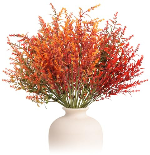WUISOLQP 8 mazzi di fiori artificiali, autunnali, artificiali, autunnali, autunnali, artificiali, bouquet autunnale, decorazione per il giorno del Ringraziamento, Natale, matrimonio