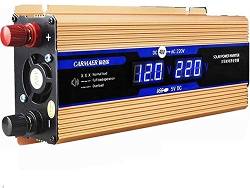 Convertisseur Pur Sinus, Convertisseur Voiture onduleur 12V 220V 500W onduleur de Voiture Transformateur de Tension 12V à 220V Solaire Inversor Noir Style(48V)
