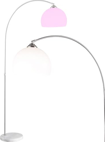 LED Bogen Stehlampe höhenverstellbar App Farbwechsel Bogenleuchte weiß dimmbar Marmor, dimmbar Smart, RGB LED 8,5W 806Lm 2700-6500K