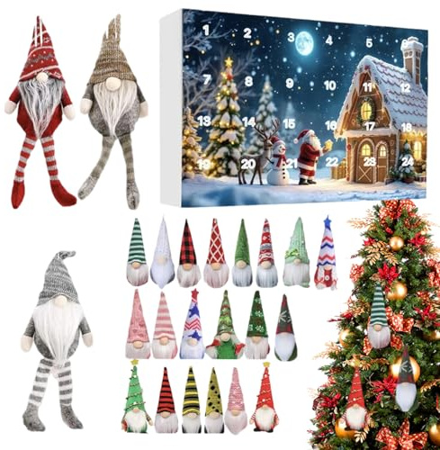 Weihnachts-Adventskalender | 24 Tage festlicher Wichtel | Festliches Spielzeug zur Partydekoration | Jungen Mädchen