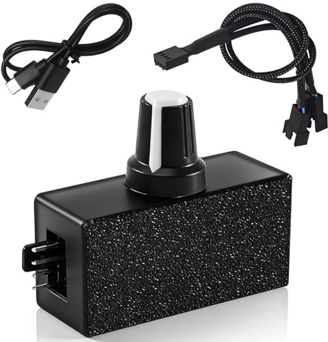 Joycabin PWM Lüftersteuerung Drehzahlregler, PWM-Geschwindigkeitsregler, 4-Poliger pwm-LüFterregler, USB-Typ-C-Netzteil, 0-100 % Drehzahlregelung für DIY Wasserkühlungs-Kühler Wasserpumpe