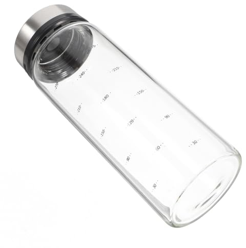 COOPHYA Barattolo Dosatore per Spezie in Vetro Borosilicato 300ml Coperchio Rotante in Acciaio Inossidabile, Portatile e Facile da Usare per Cucina e Ristorante