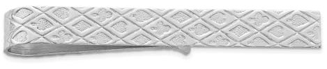 925 sterlingsilver solid texturerad polerad ej graverbar slipstång smycken gåvor för män, metall
